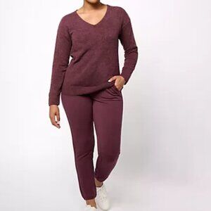 NWT Barefoot Dreams CozyChic Lite Pullover & Lounge Pant Set Fig Size XS
